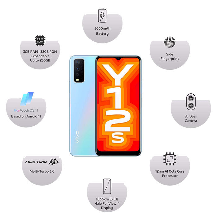 VIVO Y12S V2042 3GB/32GB DUAL SIM MOBILE PHONE BLACK | BLUE VIVO Y12S V2042 3GB/32GB DUAL SIM MOBILE PHONE BLACK | BLUE